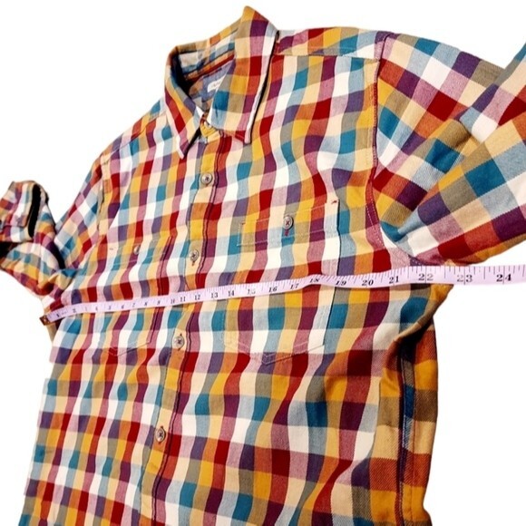 Carbon2Cobalt Long-Sleeve Elated Buffalo Check Plaid 100% Cotton Shirt size M - Picture 8 of 9
